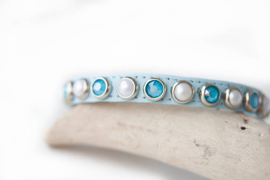 Cat Collar Pearl Crystal