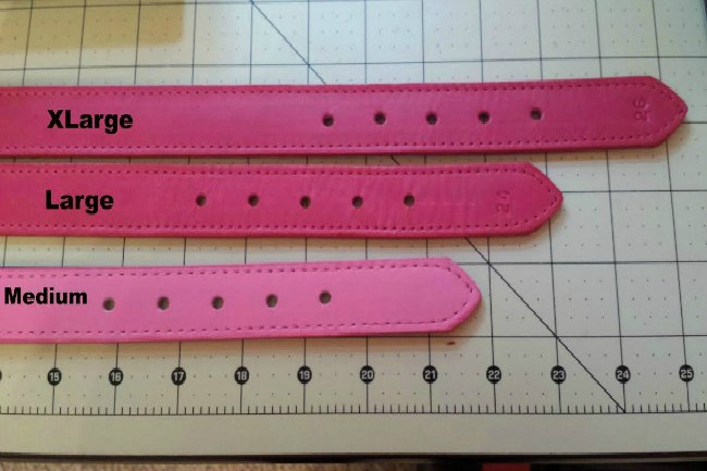 Solid Crystal Dog Collar Leather