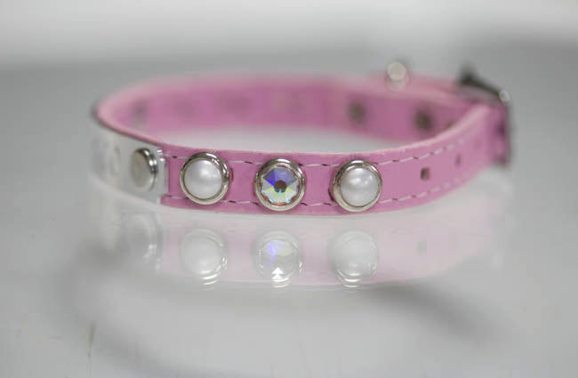 Tiny Teacup Crystal and Pearl Collar
