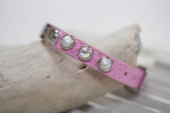 Tiny Teacup Crystal and Pearl Collar