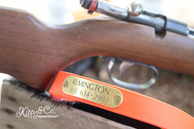 Bright Orange Hunting Dog Collar With Engraved Name