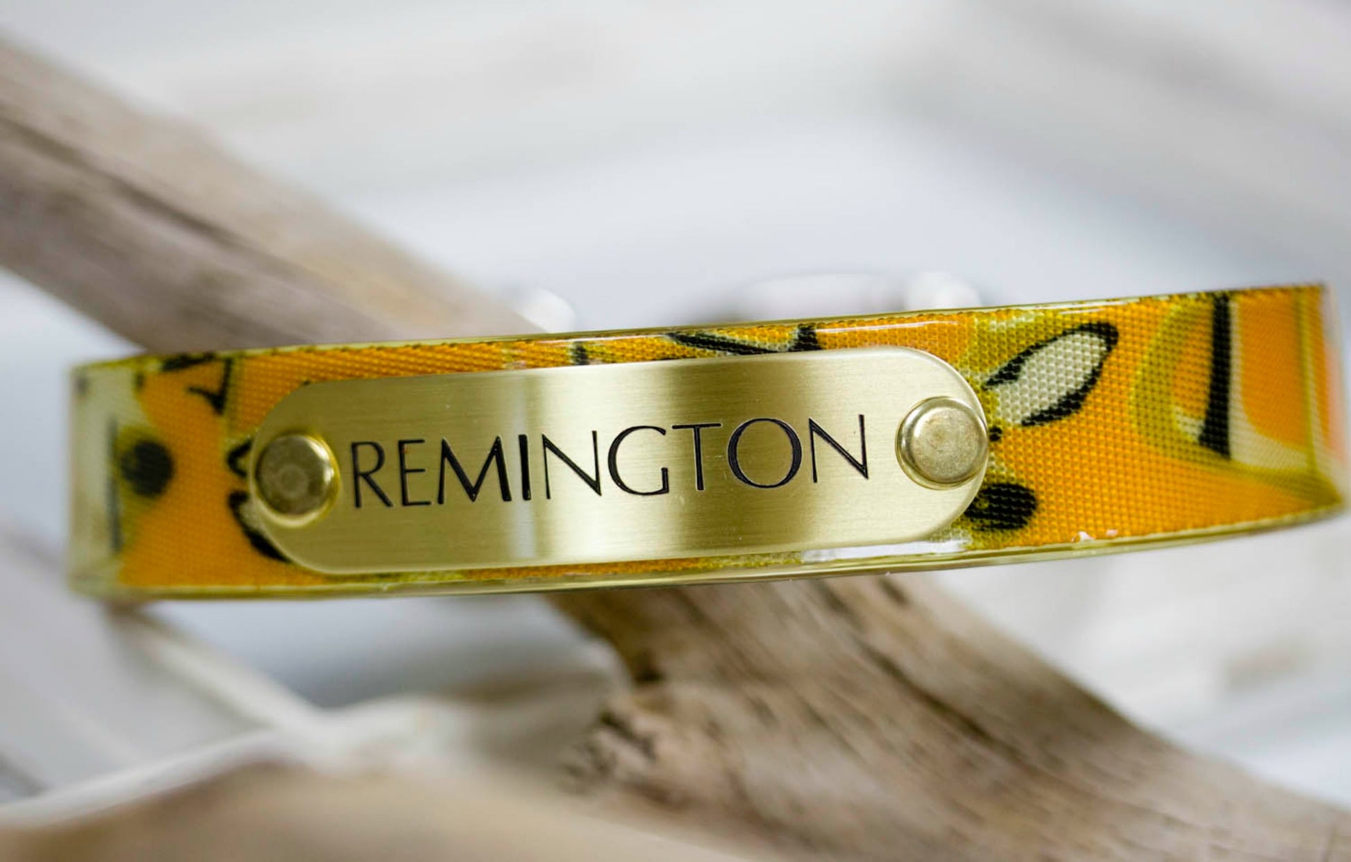 camouflage waterproof collar with personalized name plate