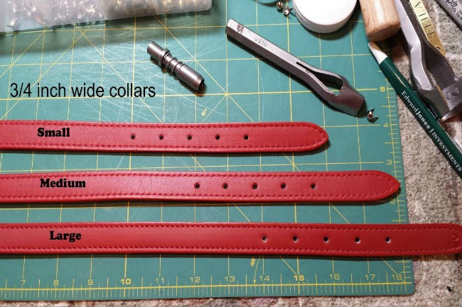 Brass Studded Leather Collar