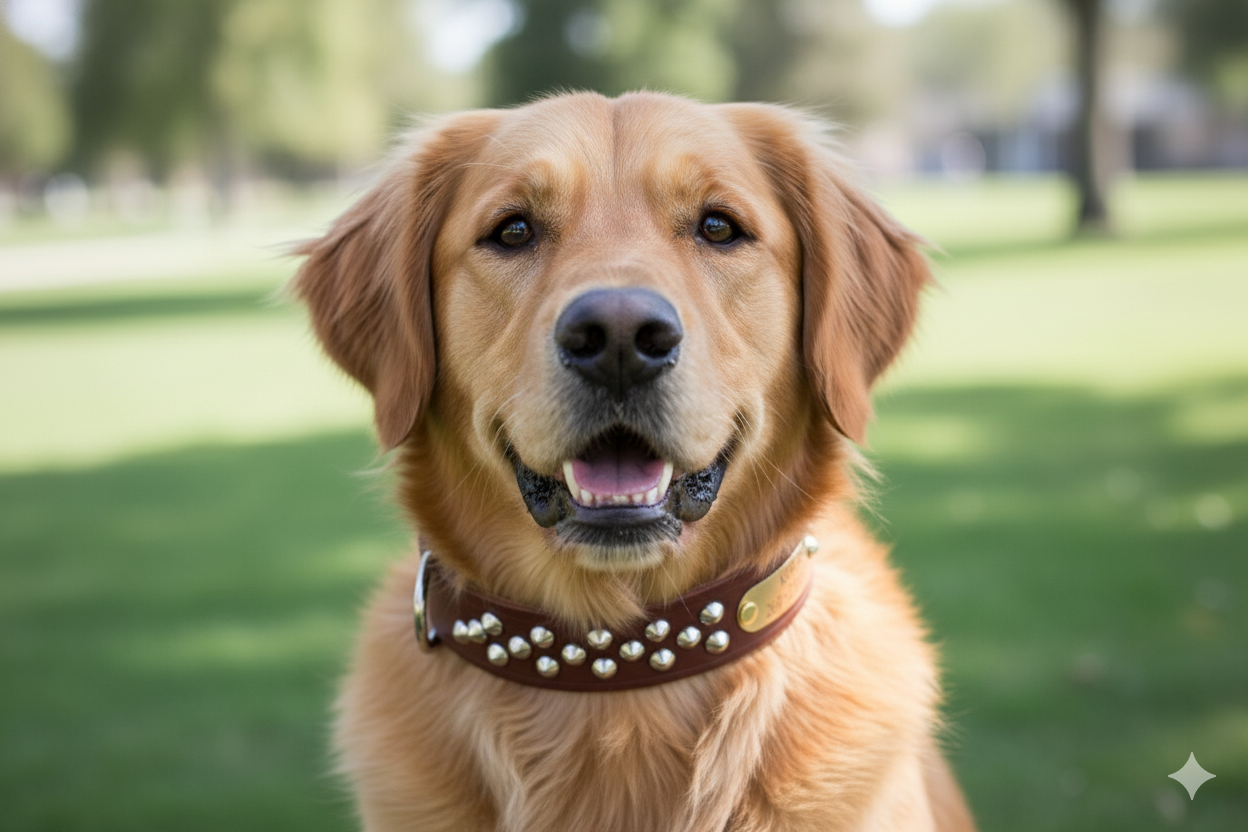 Leather Dog Collar for Big Dogs