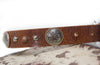 Vintage Leather Rose Gold Concho