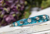 Spike Crystal leather Pet Collar