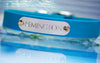 Bahama Blue waterproof dog collar with personalized name plate