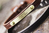 1/2 inch leather dog collar with name plate
