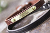 1/2 inch leather dog collar with name plate