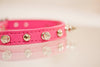 1/2 inch leather collar with spikes and studs