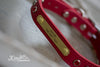 Red Leather Concho Dog Collar
