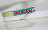 Small lether Collar with Red Siam Crystals and personalized name plate