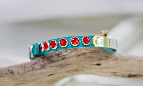 Tiny Crystal Collar Turquoise