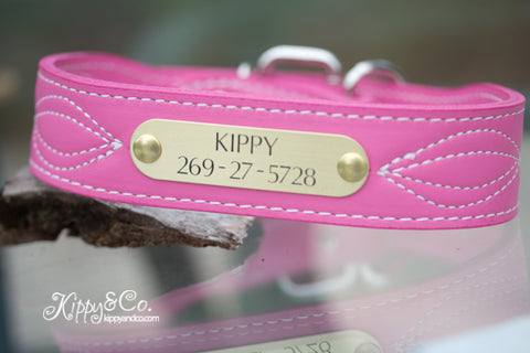 Pink Personalized Figure Eight Dog Collar