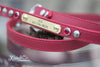 Red Leather Concho Dog Collar