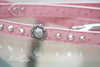 Pink Ostrich Crystal Concho Leash