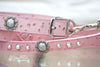 Pink Ostrich Crystal Concho Leash