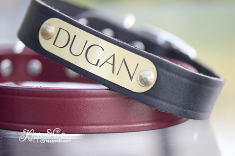 Personalized Dog Collar Leather