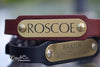 Personalized Leather Dog Collar With a Brass or Silver Name Plate