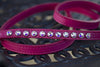 Pink Leather Leash With AB Crystals 