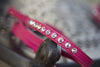 Pink Leather Leash With AB Crystals 