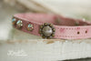 Leather Collar with Conchos and Crystals