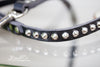 Black Leather Leash With Silver Studs