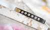 Small Studded leather collar with personalized name plate and silver studs