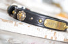 Cross Concho Collar with Brass and Silver Spots and Personalized Name Plate