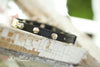 Tiny Leather Collar With Spikes and Personalized Name Plate