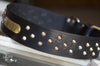 Bullmastiff Leather Studded Dog Collar 2 inch wide with Personalized Name Plate