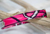 Pink Camouflage Biothane Waterproof Collar with Engraved Name plate