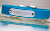 Bahama Blue waterproof dog collar with personalized name plate