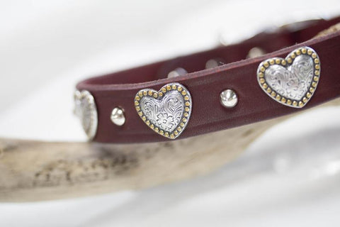 Leather Hearts Collar