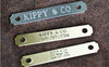 personalized name plate in brass or silver